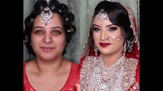 Real Bride | Asain Bridal Traditional Makeup | Gold Glittery Eyes Red Lipstick