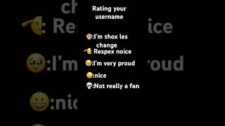 Rating usernames #rating #cool #fyp #foryoupage #foryou #fyp