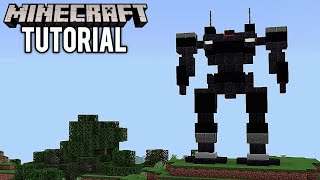 MINECRAFT : Black Phantom Mech Build Tutorial : Easy Build