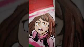 Repost: Painting Ochaco Uraraka from 'My Hero Acedemia #animeart #anime #fyp #myheroacademia