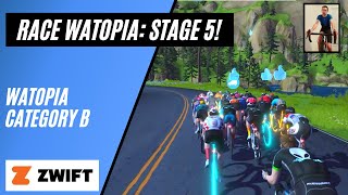 Race Watopia Stage 5 on New Roads! // Going Coastal // Category B