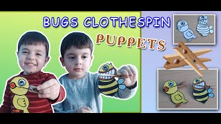 Bugs Clothespin Puppets / Bee and Chick / TaronAren