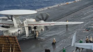 Rainy Flight Deck Ops on USS Carl Vinson