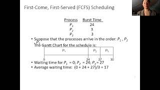 First Come First Serve CPU Scheduling