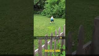 FUNNY BOY PLLAYING GOLF FOR FIRST TIME #BABY #GOLF #FIRSTTIME #TRENDING #SHORTS #REELS