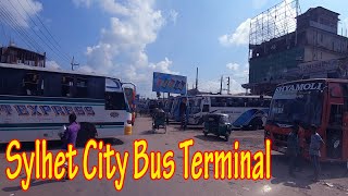 Sylhet City Bus Terminal Area Video View Bangladesh || Sylhet City