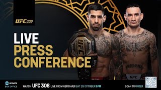 LIVE: UFC 308 Press Conference: Ilia Topuria vs. Max Holloway 🏆 🇦🇪