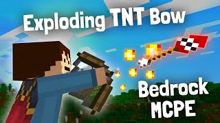 Make Explosive TNT Bow in Minecraft Bedrock MCPE Tutorial!