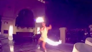 Awesome Fire juggling at Four Seasons Dubai.