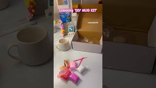 Unboxing 'DIY MUG KIT' || THE ART ABODE #trending #airdryclay #artist #collab