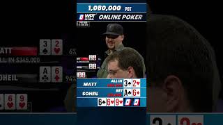 Can Matt Beat Soheil's Three of a Kind After Going All In? #shorts