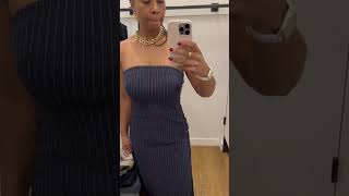 Shopping at Express, Zara, Free people and HM! #midsize #denim #jumpsuit #viral #over40women