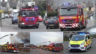 *ALP RESPONDING*  Essex Fire Service Respond to Factory Fire in Saffron Walden