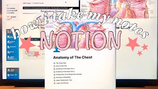 HOW I TAKE MY NOTES AT MED SCHOOL| NOTION|ONLINE LECTURES