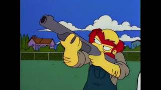 The Simpsons - Groundskeeper Willie shoots at fighter jets