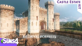 The Sims 4 Castle Estate Kit - Medieval Fortress⚔️- Speed  Build (NoCC)