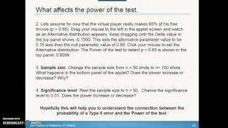 8.1 Significance Tests The Basics Part 6