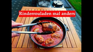 Rinderrouladen von anderem Kontinent. Dutch Oven, Kazan Rezepte. One Pot