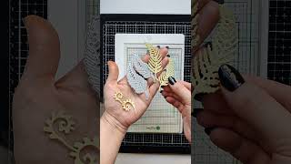 Turning Paper into Wood Slice with moss #cardmaking #waffleflowercrafts #diecutting #handmadecards