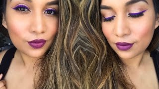 Holiday Purple and Gold Eyes Tutorial