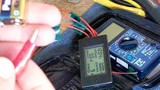 Verifying 12 V power supply intensity and 9v battery current