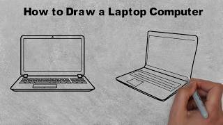 How to draw a Laptop Computer