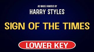 Harry Styles - Sign Of The Times | Karaoke Lower Key