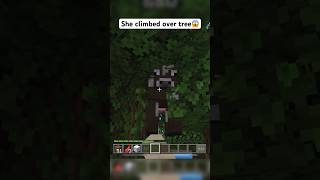 Cow Climbed over Tree 😱 #minecraft #shorts