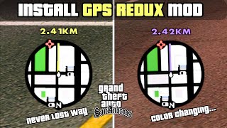 How to install GPS Mod in GTA San Andreas | GPS Redux for GTA SA | GTA V GPS for GTA SA