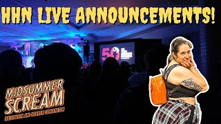 HHN Live ANNOUNCEMENTS at MidSummer Scream! |Plus Scream Dream Live Podcast Viewing!