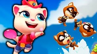 Кто Круче Супер Анжела Или Три Енота Говорящий Том Всплеск Силы #3 Мультик Talking Tom Splash Force