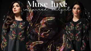 💖Mawra Hocan inspired embroidery pattern ✨ Muse dress design 💞 beads embroidery