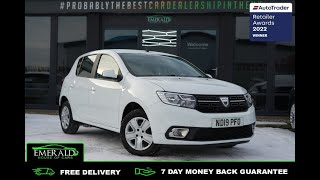 2019 19 DACIA SANDERO 1.0 COMFORT SCE 5D 73 BHP ND19PFO