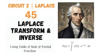 45 :  Laplace transform and laplace inverse ( Table & rules & Partial fraction )