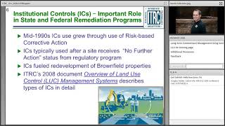 Long-term Contaminant Management Using Institutional Controls