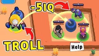 ДиноМайк ТРОЛЛЬ vs НУБ -5 IQ !!! Смешные Моменты Brawl Stars #8