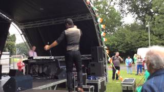 John McNicholl singing & dancing at The 20th Crawley Irish Festival. Taken By Jacky 30/08/15