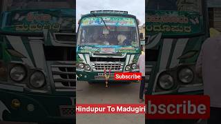 Venkateswara Bus Hindupur To Madugiri #shorts #shortsfeed #bus #buslover #ytshorts