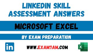 Microsoft Excel LinkedIn Skill Assessment Answer | Exam Preparation | LinkedIn Quiz Answers