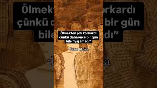 Ölmekten korkardı çünkü henüz yaşamadı #psikolog #psikoloji #felsefe #anlamlısözler #kafka #terapi