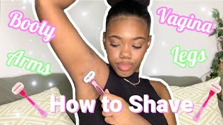 HOW TO SHAVE YOUR VAGINA AND BUTT/BUTTCRACK (W/ PICTURES) | Feminine Hygiene | Queen Naimah