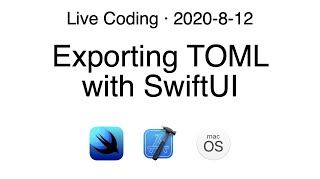 Exporting TOML with SwiftUI | Composable Architecture | Stream Archive