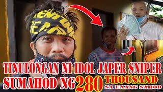 Tinulongan ni Idol Japer sniper naging emotional ng sumahod | Madi Katigbak official