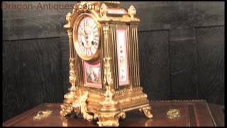 Japy Freres Ormolu and Sevres Porcelain Boudoir Clock 2857