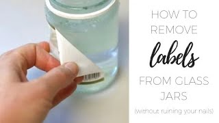 How to Easily peel the Label in the Glass Bottle / How to remove labels from bottles and jars