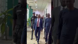 Moment Gov. Mbah Of Enugu State Arrived At Lion Building Complex To Assume Office