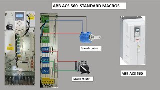 abb acs 560 standard macros, Default control connections for the ABB standard (Vector) macro.