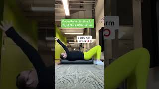 Foam roller routine for neck and shoulder tightness #shorts #shoulderpain