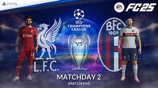 Liverpool - Bologna ⚽️ Champions League 2024/25 Match Sim ft. Salah, Orsolini | FC 25