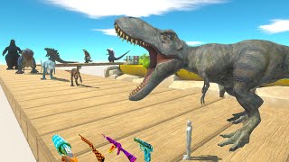 OLD T-REX RESCUE MISSION DEATH RUN - Animal Revolt Battle Simulator